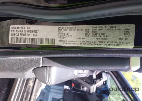 2021 Jeep Grand Cherokee L Limited 4X4 из США, поврежденный, VIN 1C4RJKBG6M8199637